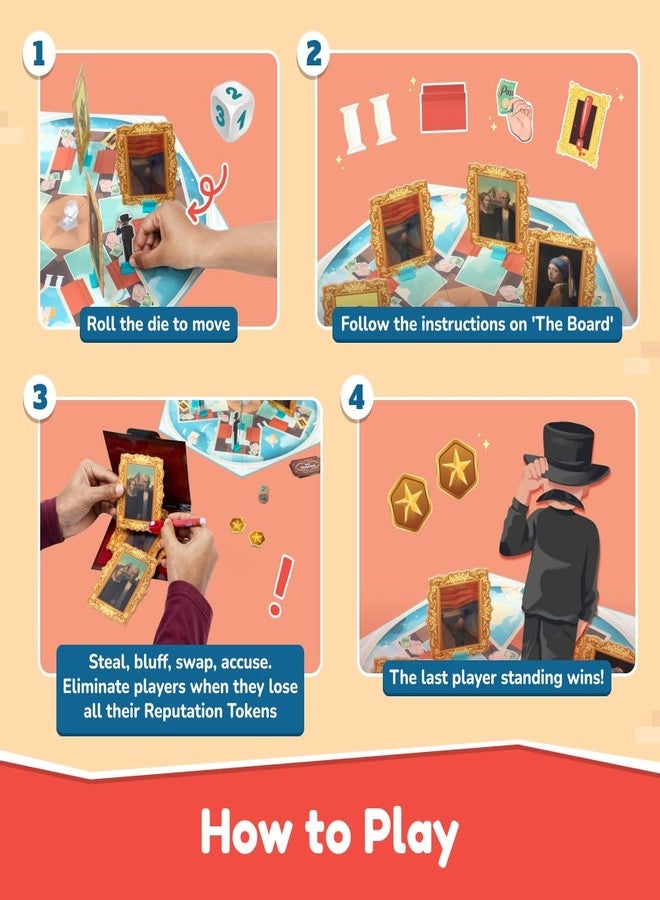 Bloomingo Board Game - Frame the Fake: Thrilling Art Heist Adventure Game for Kids & Adults; Identify Fake Paintings; Outsmart The Other Players To Win Perfect Gift for Ages 8, 9, 10, 11, 12 & More - Image 4